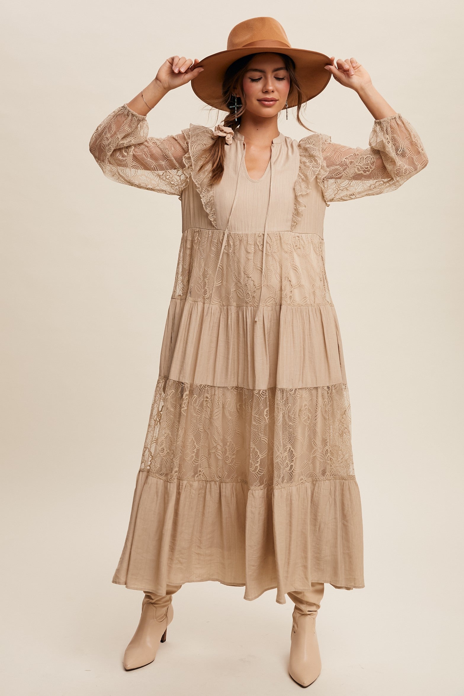Harmony Maxi Dress - Taupe M Harmony Maxi Dress - Taupe M