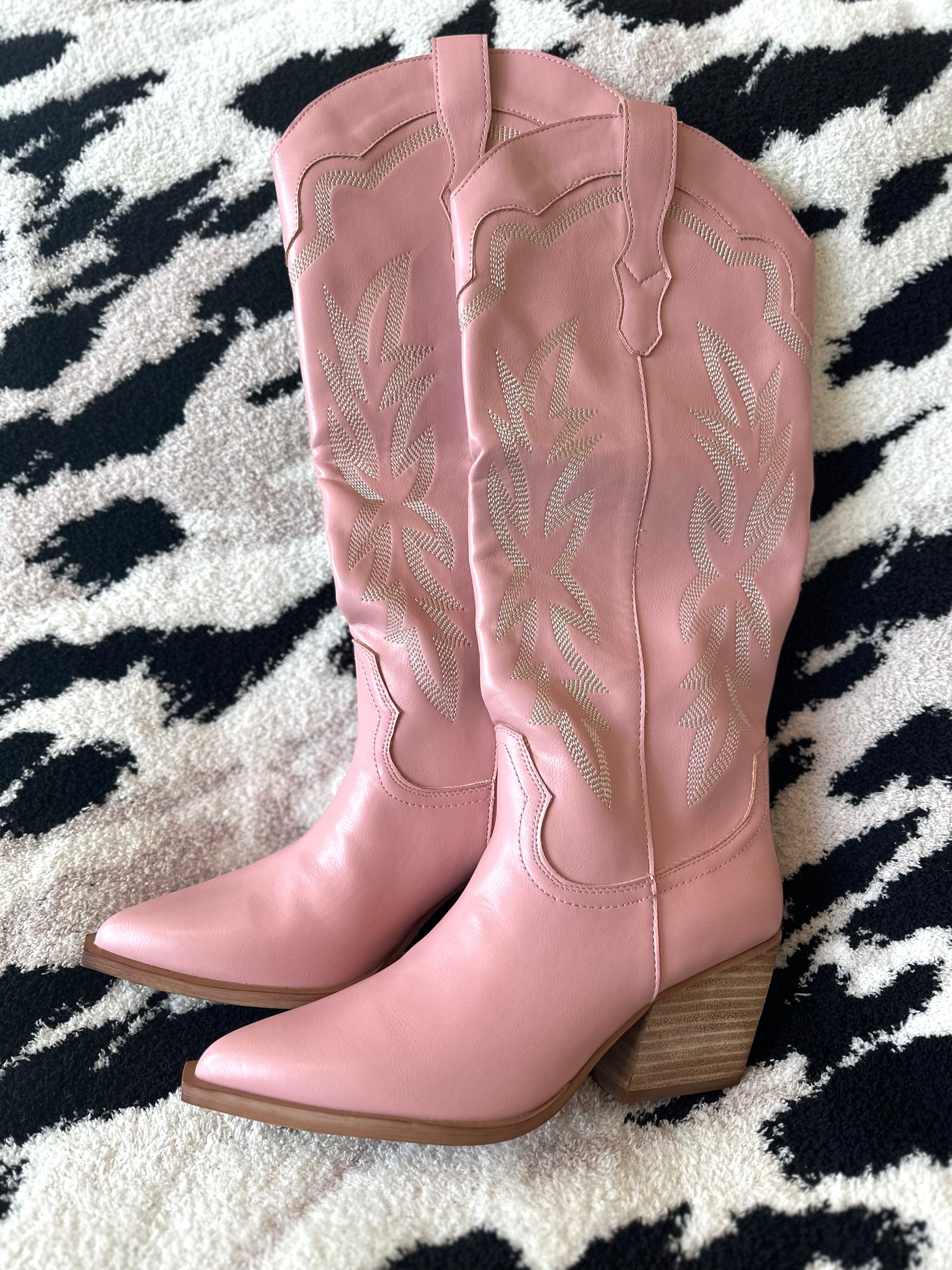 Infant and Childrens “Baby Barbie” Pink Sparkle Cowgirl  Cowgirl boots size 7 in barbie pink display picture 1